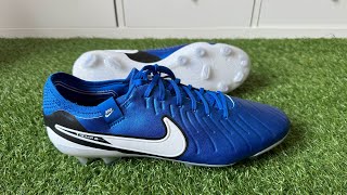 Nike Tiempo Legend 10 Elite FG Boots Review  On Feet amp Unboxing ASMR  Nike Mad Ambition Pack 4K [upl. by Diane-Marie]