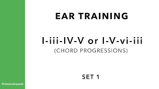 IiiiIVV or IVviiii Chord Progressions Ear Training  Set 1 [upl. by Anilam623]