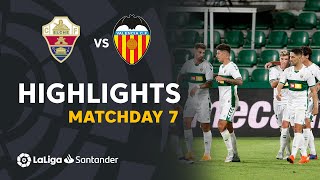 Highlights Elche CF vs Valencia CF 21 [upl. by Lenoel]