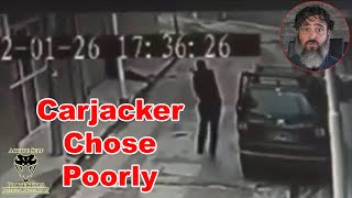 Carjacker Briefly Regrets Picking The Wrong Guy To Try [upl. by Kcirrej]