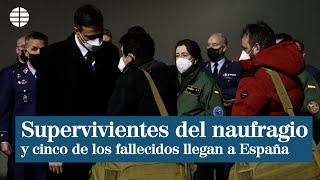 Solemne regreso a España de los supervivientes y cinco de los fallecidos en el naufragio [upl. by Kozloski905]