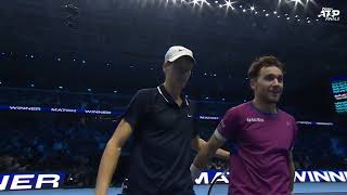 2024 Nitto ATP Finals Sinner vs Ruud Highlights [upl. by Nolla2]