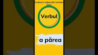 Verbul  a parea  copulativ sau predicativ Evaluare nationala 2021 romana [upl. by Aneis]