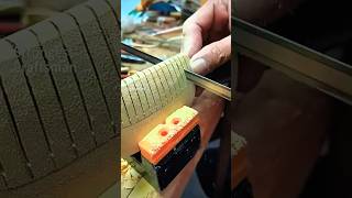 Cutting a solid wood comb with a small hacksaw [upl. by Atal]