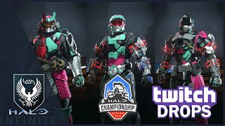 ALL 22 HCS Worlds Item Drops  Twitch Drops Halo Infinite [upl. by Oratnek]