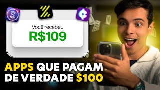 3 NOVOS APLICATIVOS PARA GANHAR DINHEIRO NA INTERNET PELO CELULAR  100 Por Dia Dinheiro online [upl. by Docile]