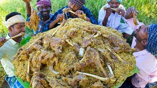 BIRYANI  MUTTON LEG BIRYANI  Mutton Chops Mutton Leg Piece Biryani Recipe Cooking in Village [upl. by Howes847]