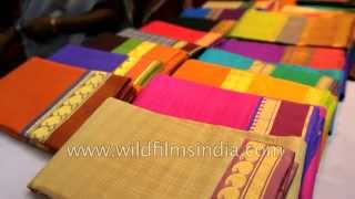 Silk Saree shop in Kanchipuram [upl. by Lleihsad]