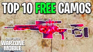 These are 10 FREE Camos in Warzone Mobile [upl. by Fitting]