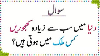 General Knowledge Questions And Answers  Paheliyan In Urdu With Answer  The Knowledge Tv [upl. by Nylorahs1]