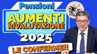 PENSIONI 👉 AUMENTI GENNAIO 📈 CONFERMA per MINIME e SOPRA 4 VOLTE ❗️RIVALUTAZIONE 2025 ✅ [upl. by Giesser]