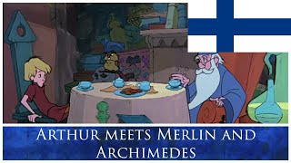 The Sword in the Stone 1963  Arthur meets Merlin and Archimedes Part 2  Finnish 1993 dub Suomi [upl. by Zaraf85]