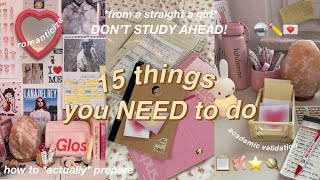 how to be ‘that girl’ at school 💌✏️📋🩰 15 things you NEED to do for back to school NOT STUDYING [upl. by Hebrew]