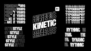 Kinetic Typography Premiere Pro Tutorial [upl. by Radley]