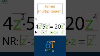 Terme multiplizieren einfach erklärt in 1 Min [upl. by Atirehs]