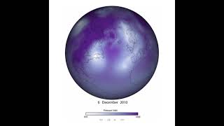 Daily shifts in atmospheric pressure across Northern Hemisphere during winter 2010 [upl. by Siraf]