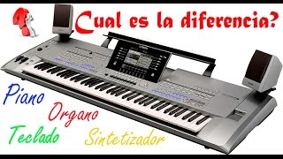 Cual es la diferencia entre Teclado piano organo y sintetizador [upl. by Ivel386]