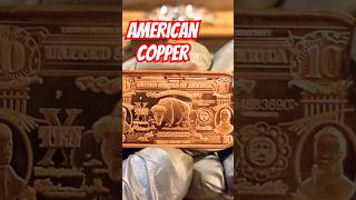 AMERICAN COPPER BARS  1 ADVP OZ X 3  999 FINE COPPER  TAPE TONER  DENOMINATED BILLS [upl. by Ralf]