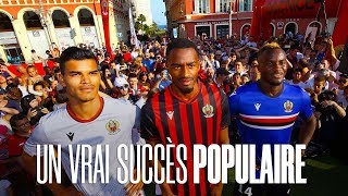 Nouveaux maillots OGC Nice 201920  La présentation au public niçois [upl. by Anelrahc135]