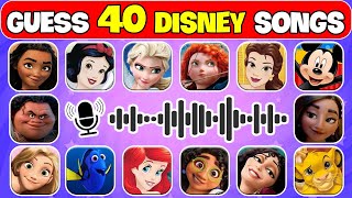 Guess The DISNEY CHARACTER By 40 Iconic DISNEY SONGS  Whos SINGING Elsa Moana Mickey  NT Quiz [upl. by Lathe]