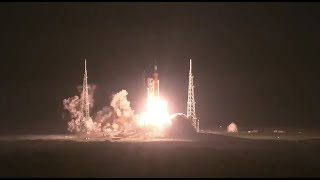 Blastoff NASAs Artemis 1 moon rocket launches on historic first mission [upl. by Yrotciv]