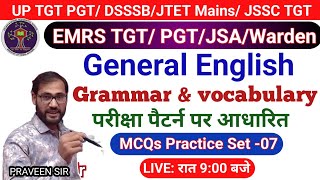 EMRS Vacancy 2023 TGT PGT English Classes by Praveen SirJTET Mains JSSC TGT EnglishHostel Warden [upl. by Cleopatre894]