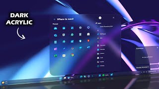 How to Get the New Dark Acrylic Taskbar Action Center amp the Start Menu in Windows 11 [upl. by Law]