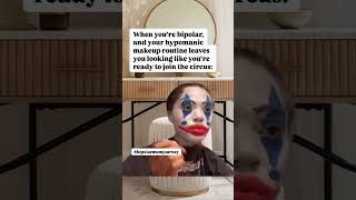 Hypomanic make up routine 🤡 bipolar bipolarmumjourney hypomania [upl. by Adebayo]