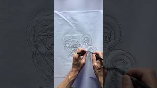 Sketching Practice  Brain Training Spirals meditativedrawing [upl. by Gnel]