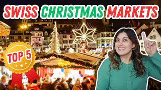 TOP 5 CHRISTMAS MARKETS IN SWITZERLAND  Discovering the best of the Swiss Holiday Season [upl. by Nonnelg]