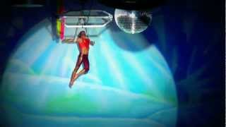 Aerial Straps Act  Duo Silver Stones Dubai Dolphinarium  Water Magic Show [upl. by Latoye]