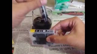 how to refill epson 73n refillable cartridge [upl. by Castillo]