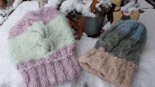 5 DIYDIE  ZOPF Mützen Beanies Stirnband Schal Mini bis XXL  STRICKEN leicht gemacht 2 [upl. by Adamina]