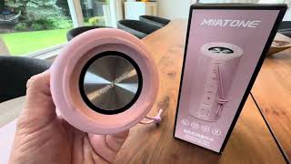 MIATONE Outdoor Portable Bluetooth Speakers Wireless Speaker Waterproof Review [upl. by Howe478]