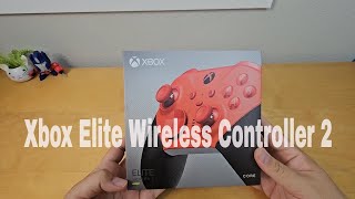 Xbox Elite Wireless Controller Series 2 Core Red Edition Unboxing amp Impression HD 1080p [upl. by Yellat]