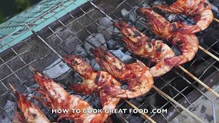 Paano magluto BBQ King Prawns Recipe Inihaw na Hipon Pinoy Cooking Tagalog [upl. by Gail]