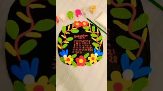 How to make clay calendar diy claycalender clayhandcrafts clayartidea clayart viralshorts [upl. by Nauqet]