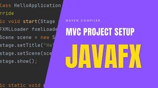 JavaFx Tutorial  MVC Project Setup with Maven Compiler [upl. by Sredna]