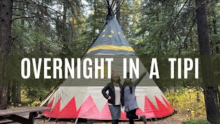 Sundance By Basecamp Camp Ground  Kananaskis  Glamping in a Tipi [upl. by Ebberta]