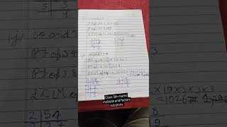 Multiple and factors solutions class vth maths [upl. by Laundes]