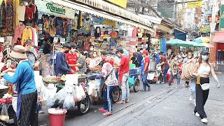 Walking in Pratunam Market Bangkok February 2022 🇹🇭 Thailand 4K [upl. by Maillliw]