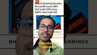 Bharti Airtel quarter 2 result stockmarket investment [upl. by Eniluj]