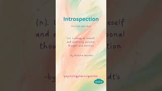 Introspection by Wilhelm Wundts introspection psychology knowledge shorts [upl. by Macur]