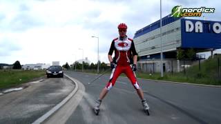 Skiroller Skating Technik  roller skiing skating technique [upl. by Amadeus]