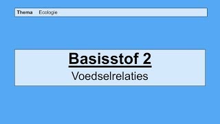 VMBO 4  Ecologie  Basisstof 2 Voedselrelaties [upl. by Llegna183]