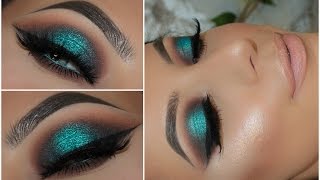 Halo Teal Pop of Colour Smokey Eye  Amys Makeup Box [upl. by Deloris]