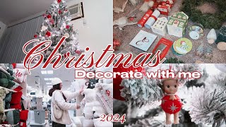 Decorate with me for Christmas ੈ🎄✩‧₊🦌⊹♡  shopping apartment decorating setting up the tree ♡ [upl. by Nesila293]