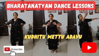 Bharatanatyam dance lessons for Beginners  Kudhitu Mettu Adavu steps 15 bharatanatyam dance [upl. by Eeladnerb]