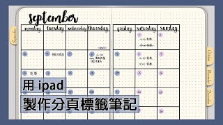 電子手帳｜如何用ipad做goodnotes分頁標籤筆記不需電腦電子化手帳digital planner [upl. by Rasla]