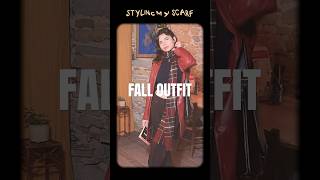 Styling a tartan scarf ootd friperie outfit vintage secondhand thrifted falloutfits style [upl. by Sileray705]